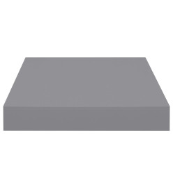 Étagères murales flottantes 2 pcs gris 23x23,5x3,8 cm MDF