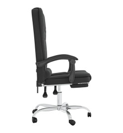 Fauteuil de massage inclinable de bureau Noir Similicuir