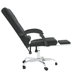 Fauteuil de massage inclinable de bureau Noir Similicuir