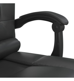 Fauteuil de massage inclinable de bureau Noir Similicuir