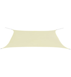 Parasol en tissu Oxford rectangulaire crème 4x6 m