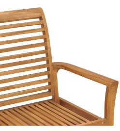 Banc de jardin avec coussin bleu clair 112 cm Bois de teck