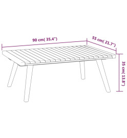 Salon de jardin 7 pcs avec coussins Bois d'acacia solide