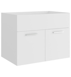 Ensemble de meubles salle de bain 2 pcs Blanc Bois d'ingénierie