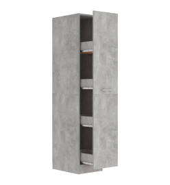 Armoire d'apothicaire Gris béton 30x42,5x150 cm Aggloméré