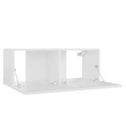 Meuble TV Blanc 80x30x30 cm Bois d'ingénierie