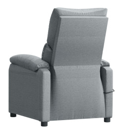 Fauteuil de massage inclinable Gris clair Tissu