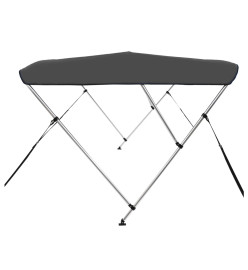 Auvent bimini à 3 arceaux Anthracite 183x180x137 cm