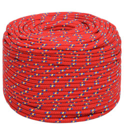 Corde de bateau Rouge 10 mm 25 m Polypropylène