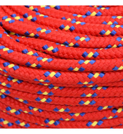 Corde de bateau Rouge 10 mm 25 m Polypropylène