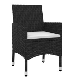 Mobilier à dîner de jardin coussins 5 pcs Résine tressée Verre