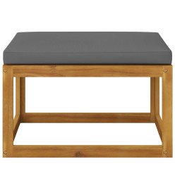 Salon de jardin 3 pcs avec coussins Bois d'acacia solide