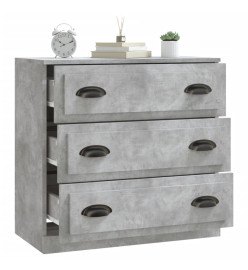 Buffet gris béton 70x35,5x67,5 cm bois d'ingénierie