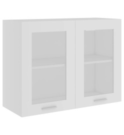 Armoire en verre suspendue Blanc 80x31x60 cm Aggloméré