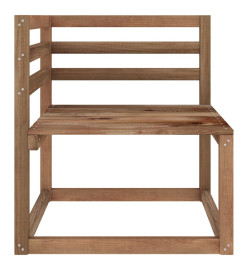 Salon palette de jardin 4 pcs Marron Bois de pin imprégné