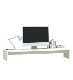 Support de moniteur Blanc 100x27x15 cm Bois de pin solide