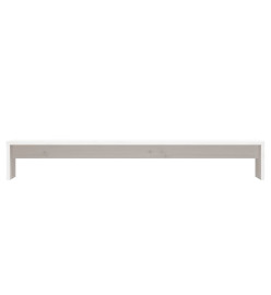 Support de moniteur Blanc 100x27x15 cm Bois de pin solide