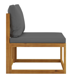 Salon de jardin 8 pcs avec coussin Bois d'acacia solide