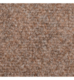 Tapis autoadhésifs de marches 5 pcs Marron 56x17x3cm Aiguilleté