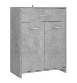 Armoire de salle de bain Gris béton 60x33x80 cm Aggloméré