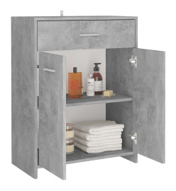 Armoire de salle de bain Gris béton 60x33x80 cm Aggloméré