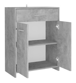 Armoire de salle de bain Gris béton 60x33x80 cm Aggloméré