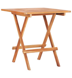 Table de bistro pliable 60x60x65 cm Bois de teck solide