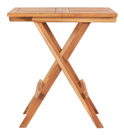 Table de bistro pliable 60x60x65 cm Bois de teck solide