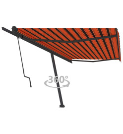 Auvent automatique sur pied 500x350 cm Orange/marron