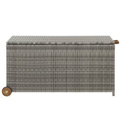 Boîte de rangement de jardin Gris clair 120x65x61 cm Rotin