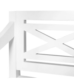 Banc Batavia 123 cm Bois d'acajou massif Blanc