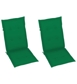 Chaise à bascule avec coussins Bois d'acacia massif