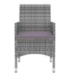 Mobilier à dîner de jardin coussins 7 pcs Résine tressée Verre