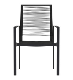 Ensemble de salle à manger de jardin 5 pcs Noir