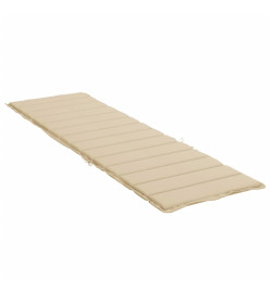 Coussin de chaise longue beige 200x70x3 cm tissu oxford