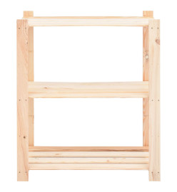 Étagères de rangement à 3 niveaux 3 pcs 80x38x90 cm Pin 150 kg