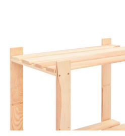 Étagères de rangement à 3 niveaux 3 pcs 80x38x90 cm Pin 150 kg