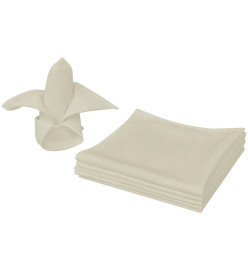 Serviettes de table 25 pcs Crème 50x50 cm