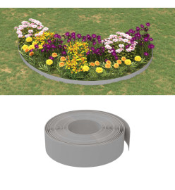 Bordure de jardin gris 10 m 15 cm polyéthylène