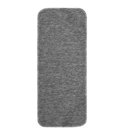 Tapis d'escalier antidérapants 15pcs 60x25cm Gris Rectangulaire