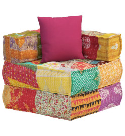 Pouf modulaire avec oreiller Patchwork Tissu