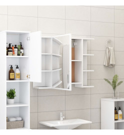 Ensemble de meubles de salle de bain 3 pcs Blanc Aggloméré