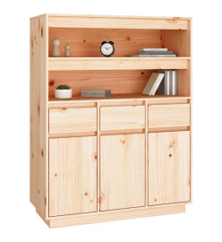 Buffet haut 89x40x116,5 cm Bois massif de pin