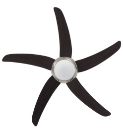 Ventilateur de plafond orné avec lampe 128 cm Marron