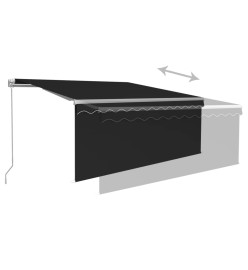 Auvent manuel rétractable avec store 3x2,5 m Anthracite