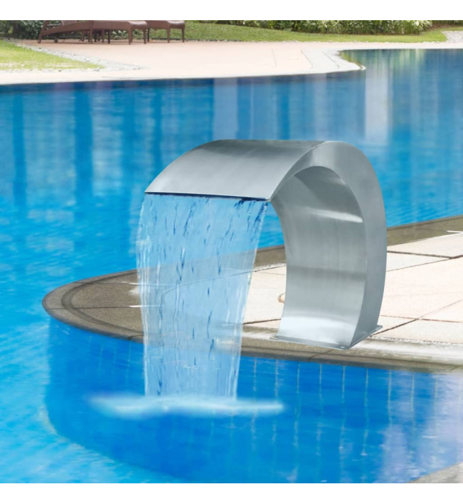 Fontaine cascade de piscine Acier inoxydable 45 x 30 x 60 cm