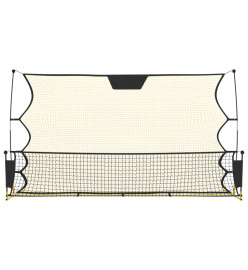 Filet de rebond de football noir/jaune 183x85x120 cm polyester