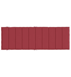 Coussin de chaise longue rouge bordeaux 186x58x3cm tissu oxford