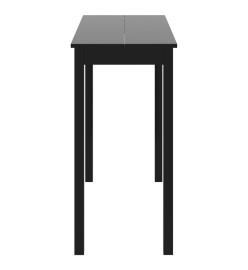 Table de bar MDF noir 115x55x107 cm