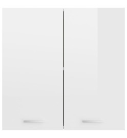 Armoire suspendue Blanc brillant 60x31x60 cm Aggloméré